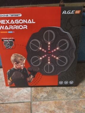 Source Unknown Hexagonal Warrior Kids Boxing Target - Red, Black